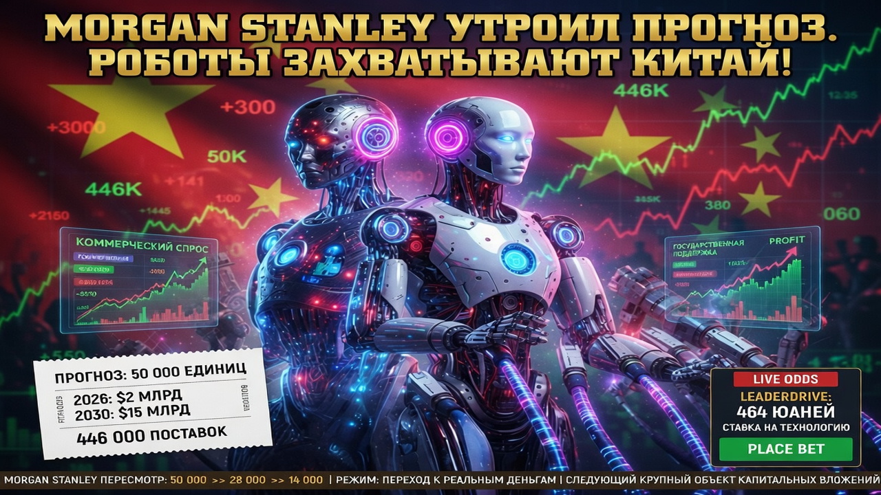 Morgan Stanley утроил прогноз. Роботы захватывают Китай!
